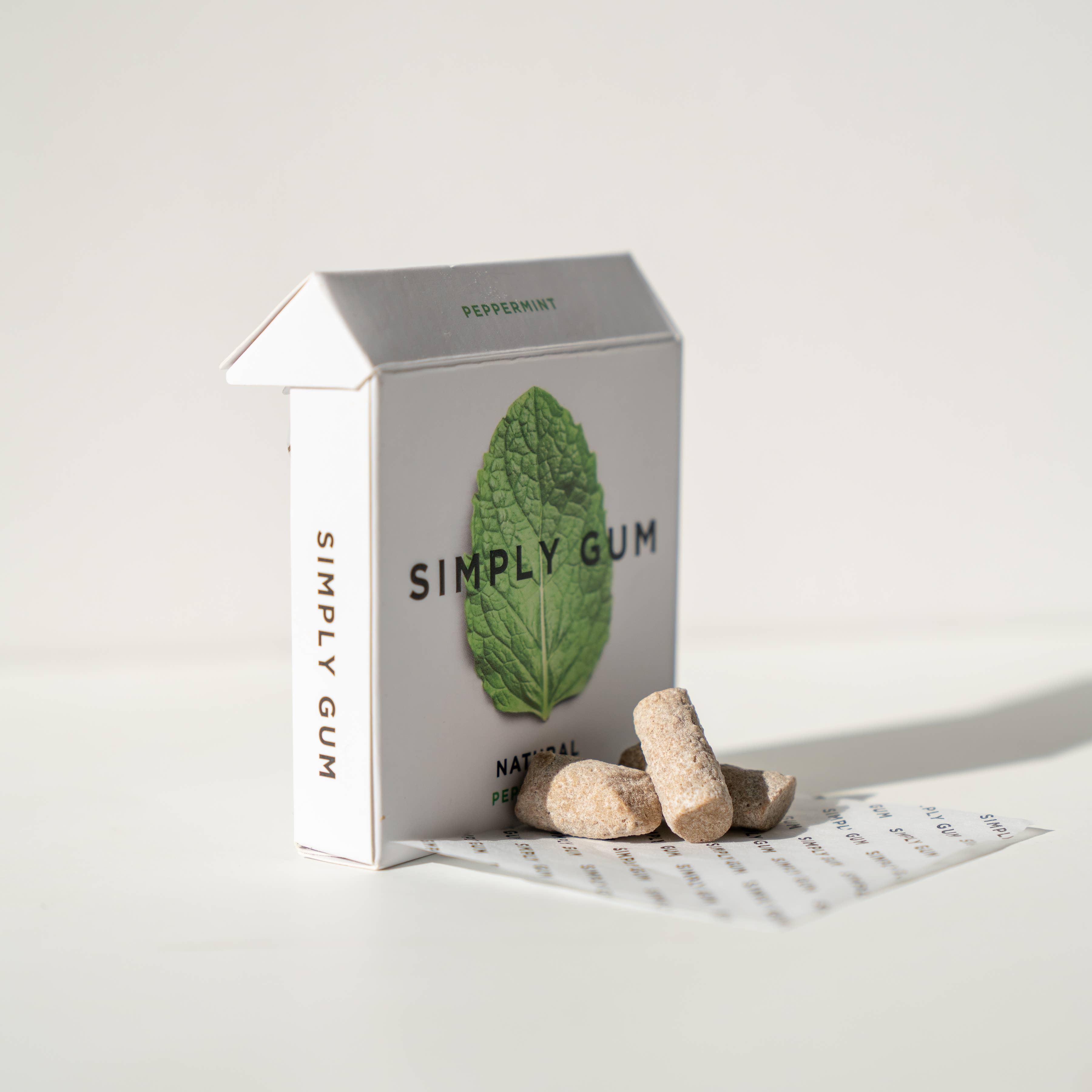 Simply Gum - Wholesale Kauwgom - Pepermuntkauwgom - Natuurlijk en plasticvrij | Verpakking van 124