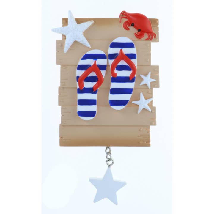 Ornamento personalizado Flip Flop Family para venta al por mayor de PolarX Ornaments