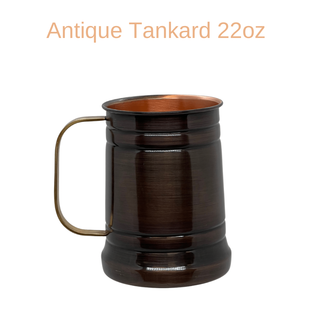 Butte Copper Company – wholesale Beer glass/mug – Antique Copper Tankard 22oz1
