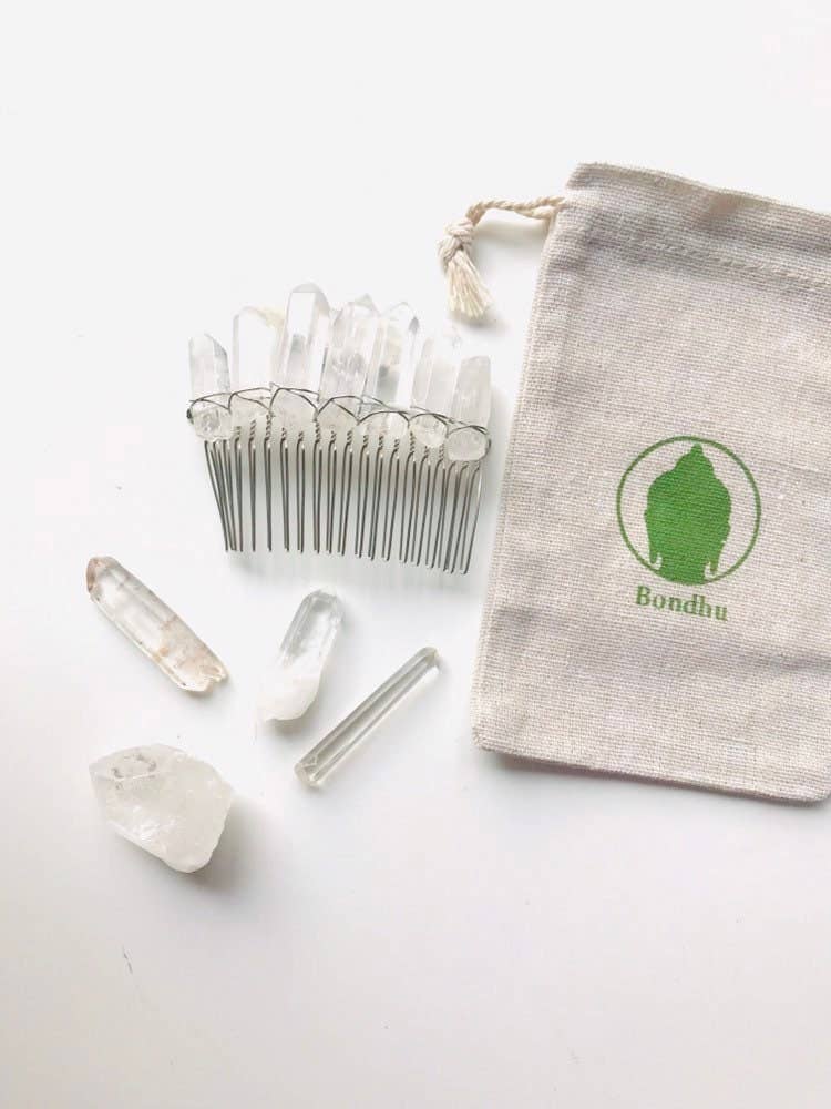 Bondhu Jewelry – wholesale Hårnålar – klar Crystal Quartz sten hårnål kam tillbehör2