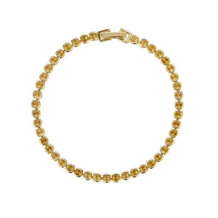 Pulseira Tênis Dakota Ouro por atacado de Knight & Day Jewellery