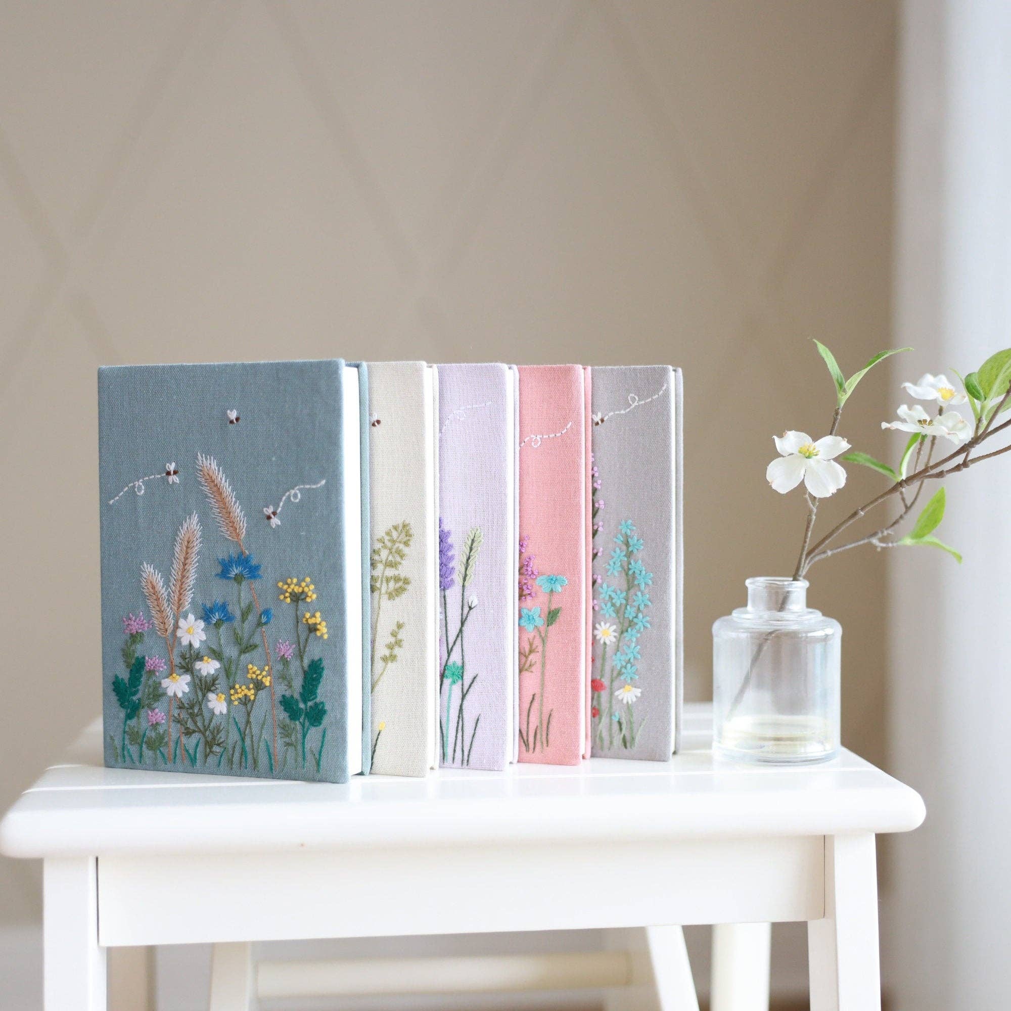 Finer Embroidery - Vendita all'ingrosso Quaderni - Quaderno Ricamato a Mano con Ricamo di Fiori7