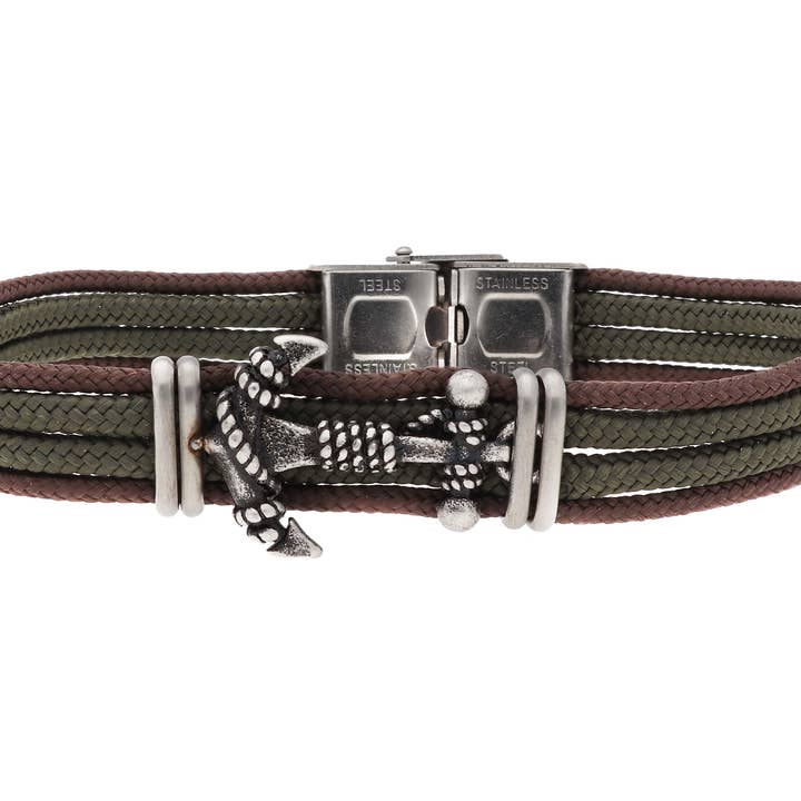 Bracelet ancre en acier et corde nautique 13 pour la vente par Liska