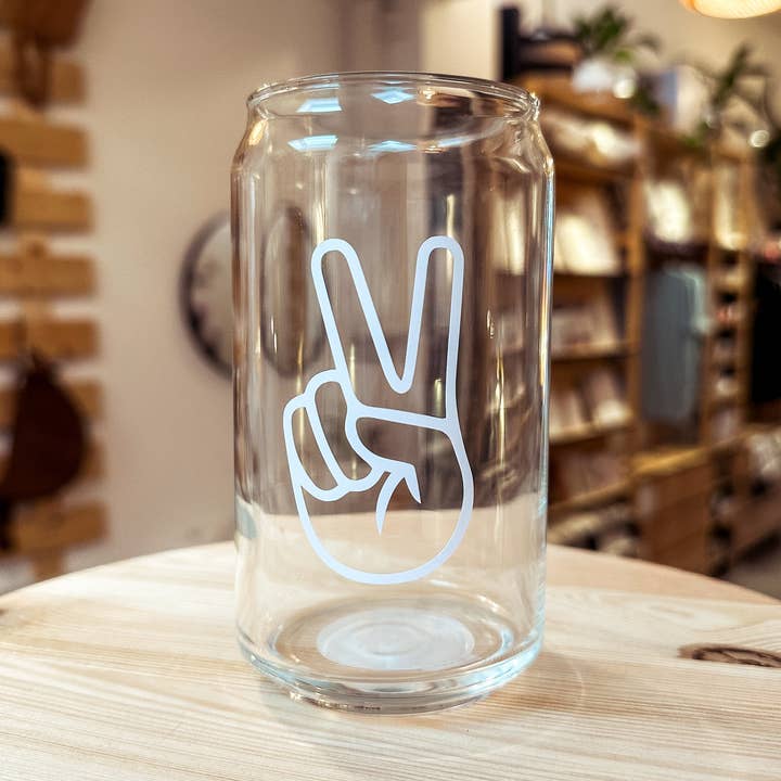 Tin can with print "Peace" for wholesale by cool people club