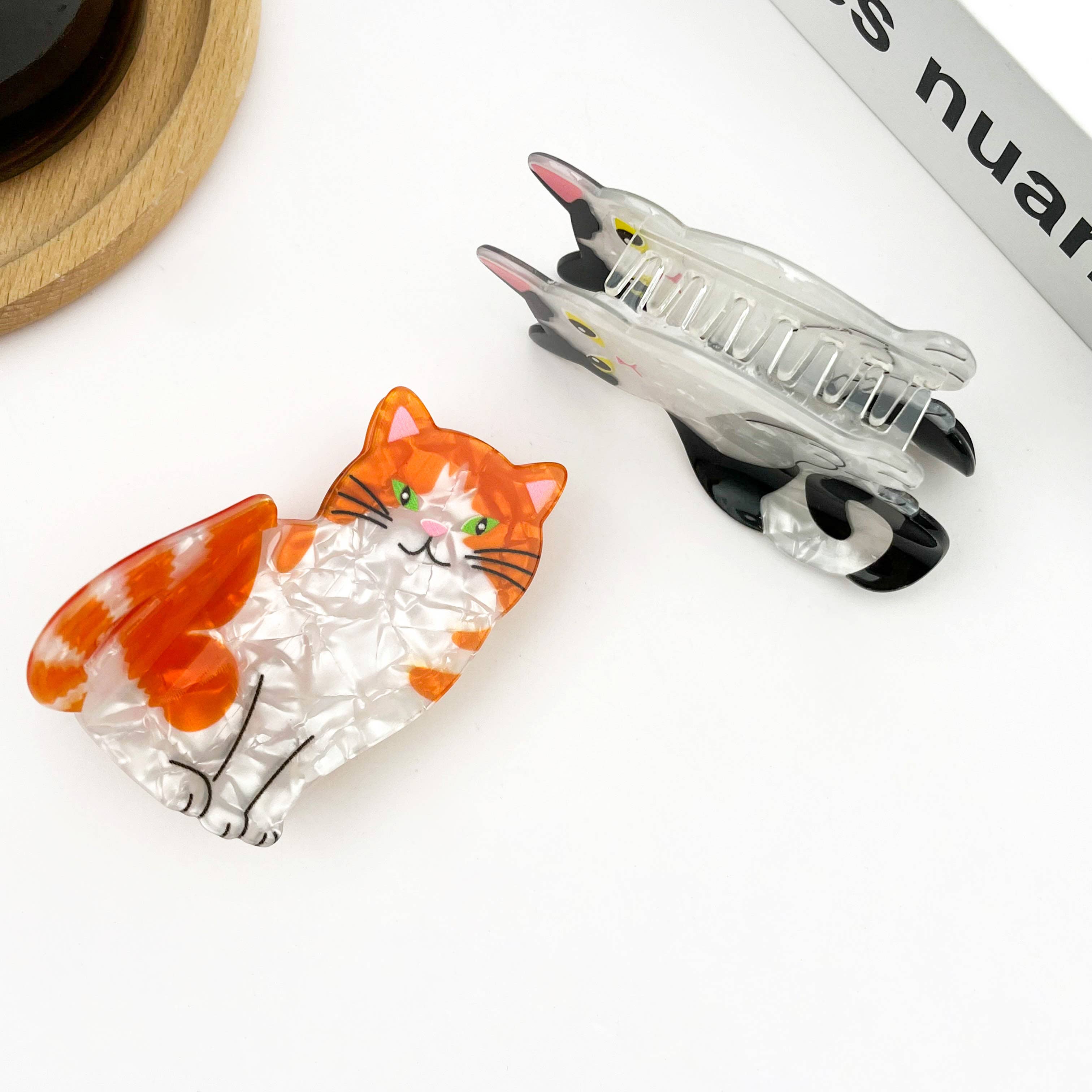TheDivaSoap - Wholesale Hair Clip - Women's - Cow Cat & Orange Cat Hair Clips, Cute Animal Claw Clip5