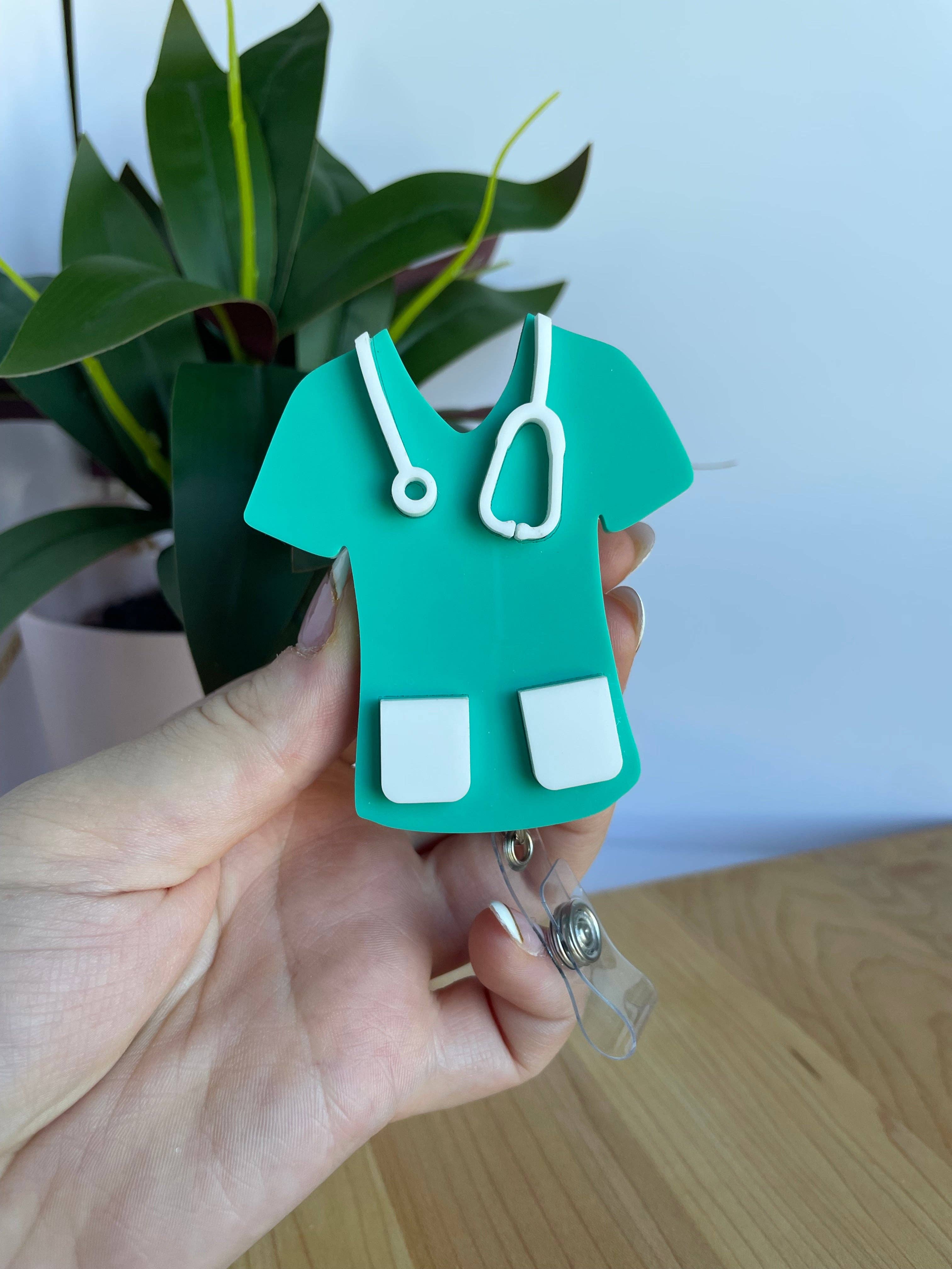 DesignedbyKendal - Wholesale Badge Accessory - Women's - Cute Nurses Scrubs Acrylic Badge Reel5