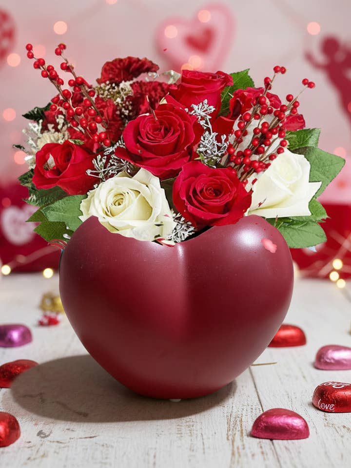 Small Valentine Flower Soap 'VASE for wholesale by Naturally Gifted