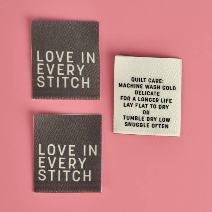 Love in Every Stitch - Designer Sewing Labels for wholesale by Kati Cupcake
