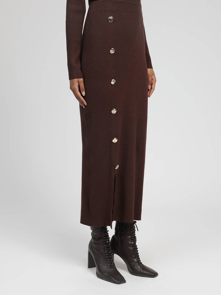 An'ge - Wholesale Rok - Dames - LANGE ROK NINI bruin2