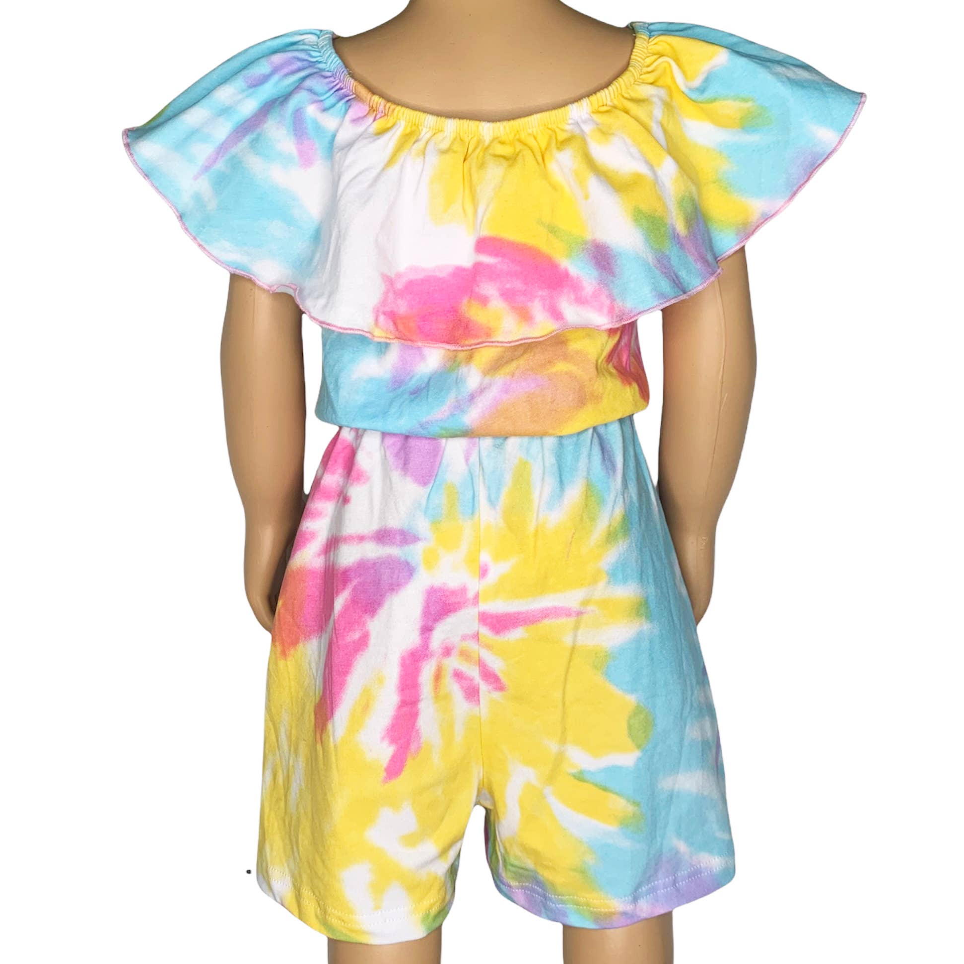 AnnLoren - Vente Combishort – enfant - Combinaison courte pour filles AnnLoren Pastel Tie Dye PrePack9