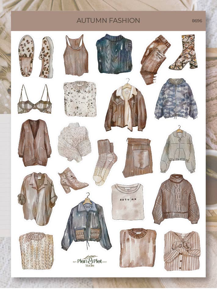 Mode automnale | Stickers pour la vente par Plan & Plot Studio