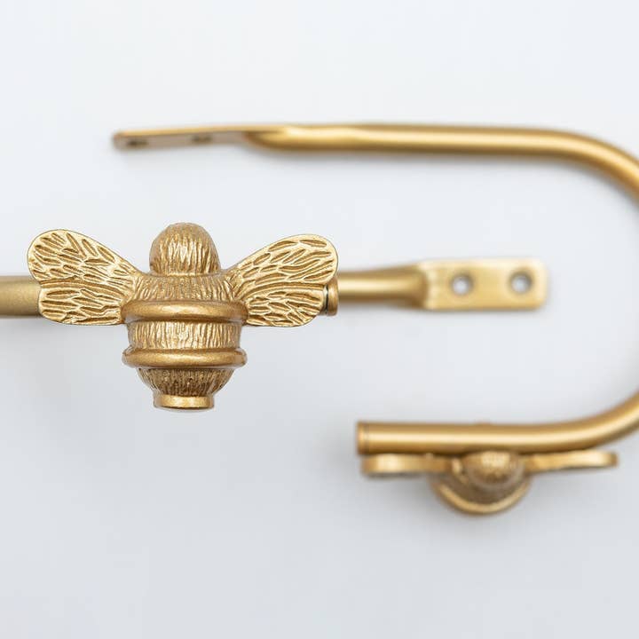 Brass bee - Wholesale Knob/Pull - Bee Curtain Holdbacks - Brass Finish