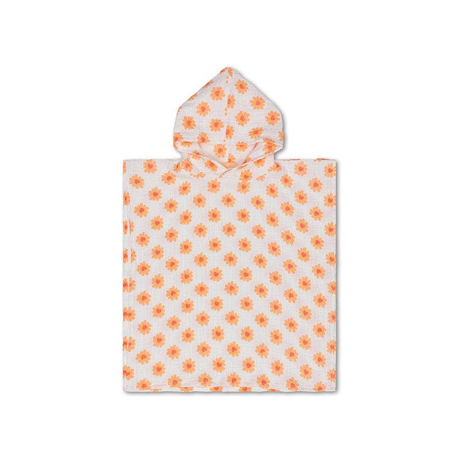 Vit/Orange Swim Essentials | Hydrofiel Strandponcho 50 x 50 cm för wholesale på Faire