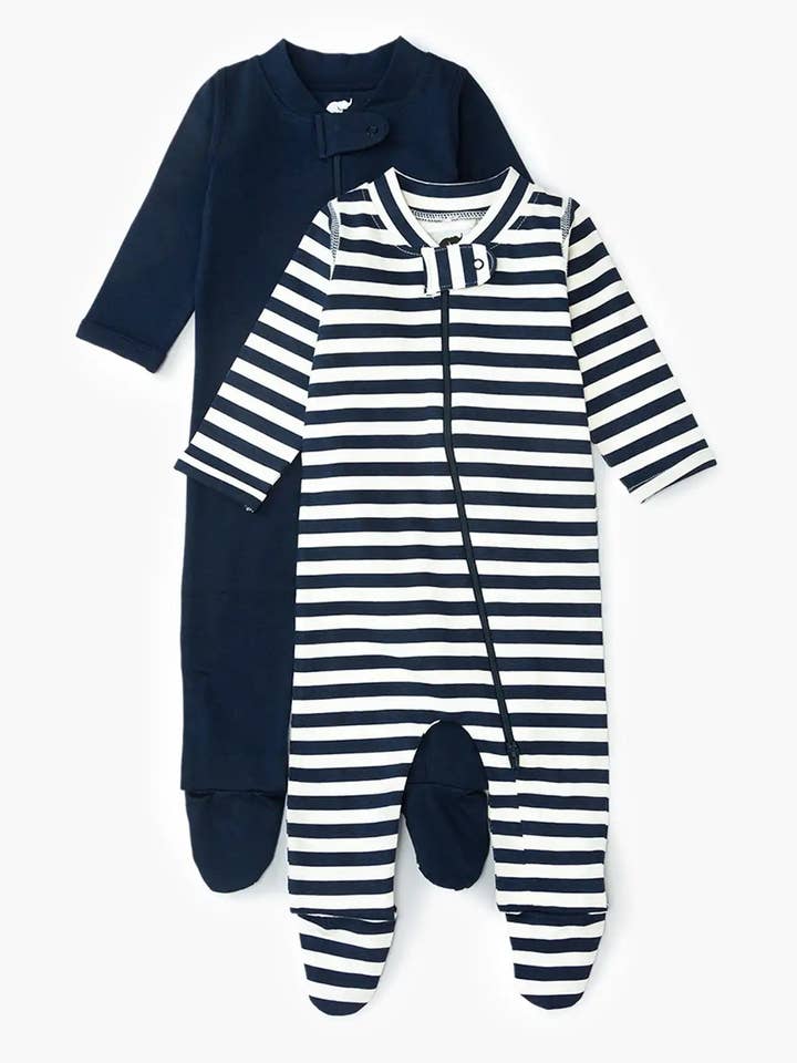 Pack de 2 pijamas para bebé_Azul marino para venta al por mayor de Monica + Andy