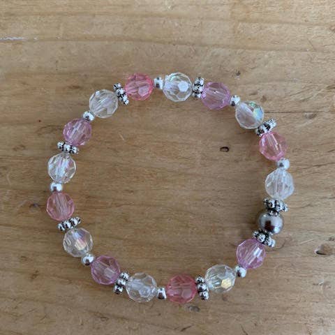 Kinderarmband - rosa-weiß-groß für den Großhandel von Ois isi - Erika Hoppe