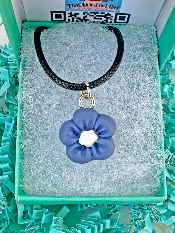 Flower Necklace, Handmade 5 Petal Flower, Plant Necklace for wholesale by That Weird Art Girl