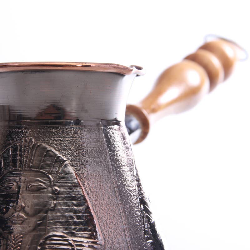 STP - Wholesale Tea Pot - Large Sphinx Copper Turkish Coffee Pot 23.7-oz2