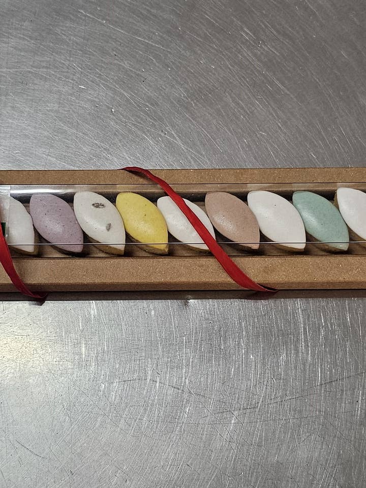 Réglette kraft mini calisson assortiments - 100 gr pour la vente par La confiserie d'antan 100%bio