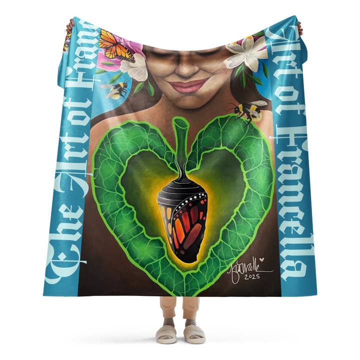 Manta Sherpa "Flores de Verano" para venta al por mayor de The Art of Francella