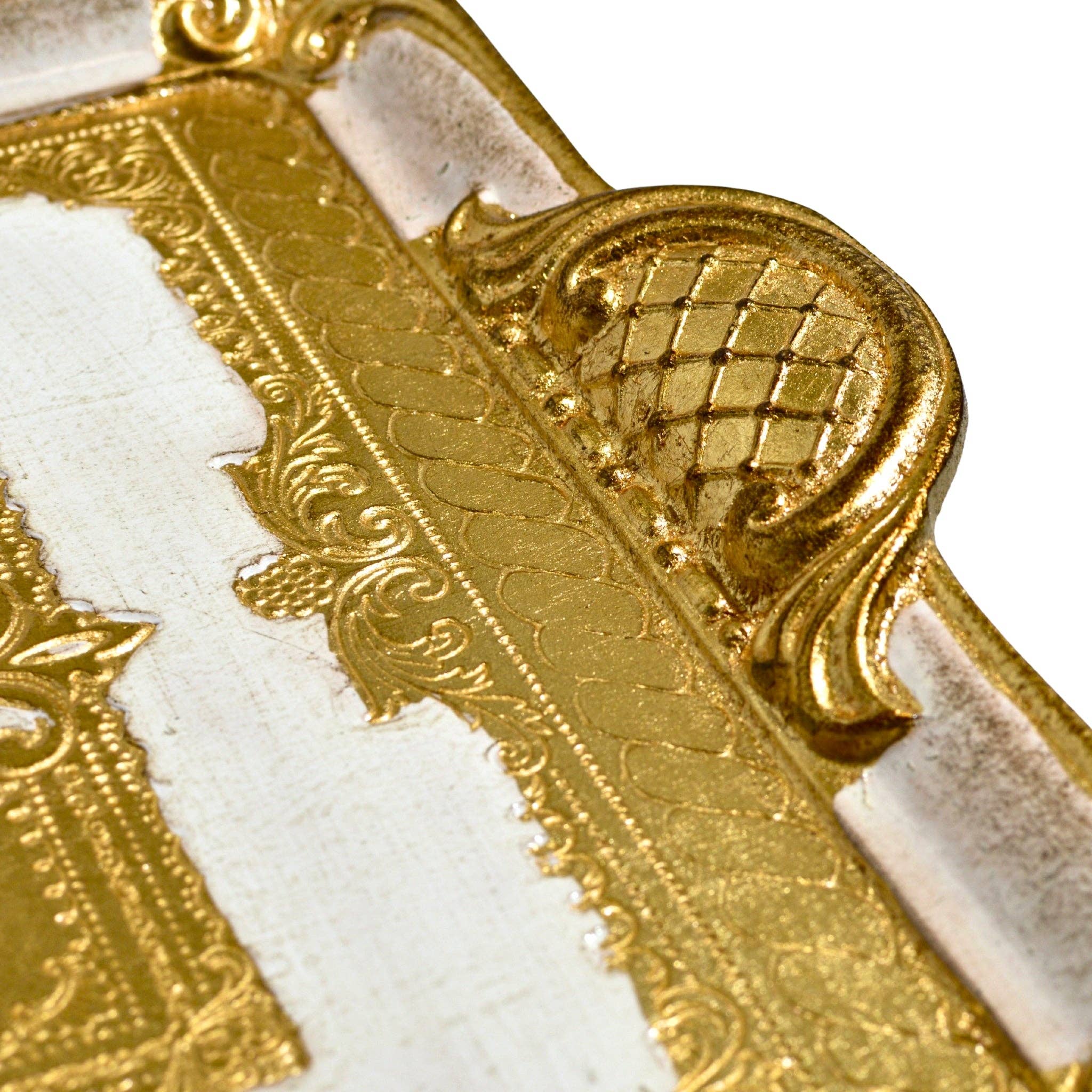 Via Graceffo - Wholesale Decorative Tray - Florentine Carved Rectangle Tray with Handles, M or L, Made in Italy13