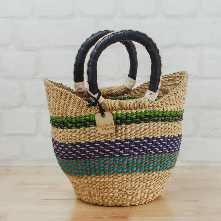 Big Blue Moma Baskets - Wholesale Beach Bag - U Shopper Small - Traditional Palette19