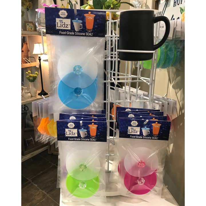 Lidz, LLC – Engroshandel Display til forhandlere – Hvid 2 sidet Grid Revolverende Display Countertop1