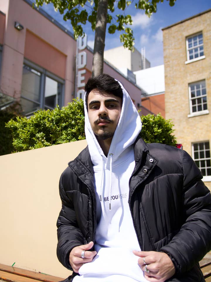 Organic Cotton Hoodie - White - Be You Essential for wholesale by Dastaar Clothing Limited