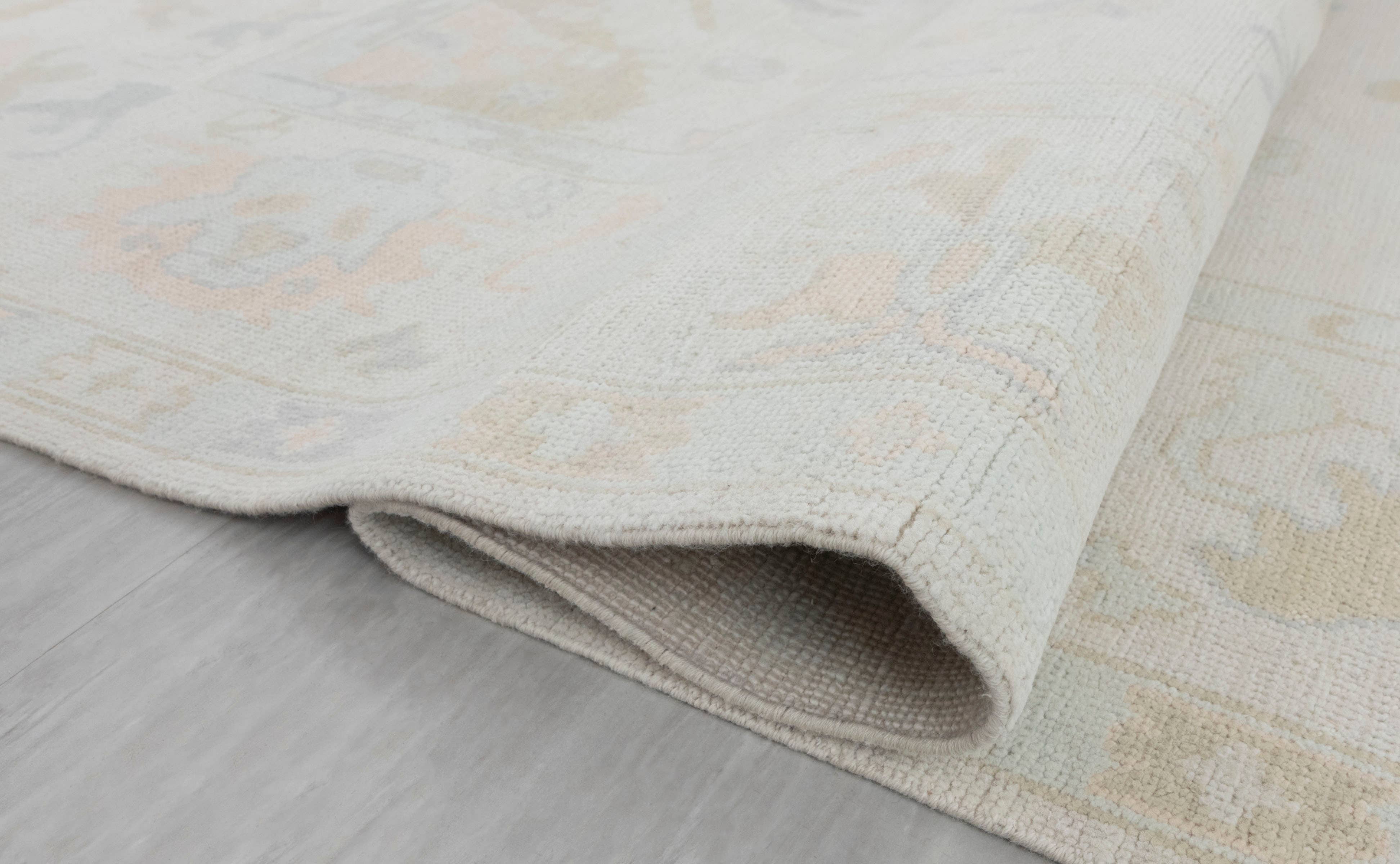 Aesthetic Homes LLC - Wholesale Area Rug - Cream Modern Oushak Rug, Hand-Knotted Wool, Custom Size 17251