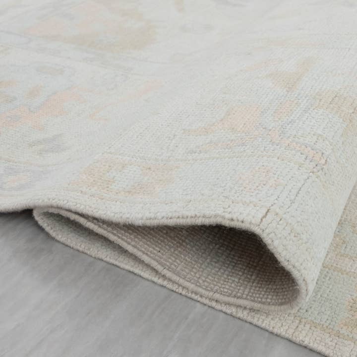 Aesthetic Homes LLC - Wholesale Area Rug - Cream Modern Oushak Rug, Hand-Knotted Wool, Custom Size 17251