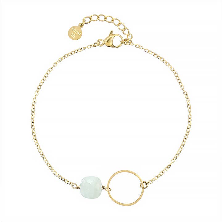 Mint15 - Wholesale Bedelarmbandje - Infinity armband - mint amazoniet0