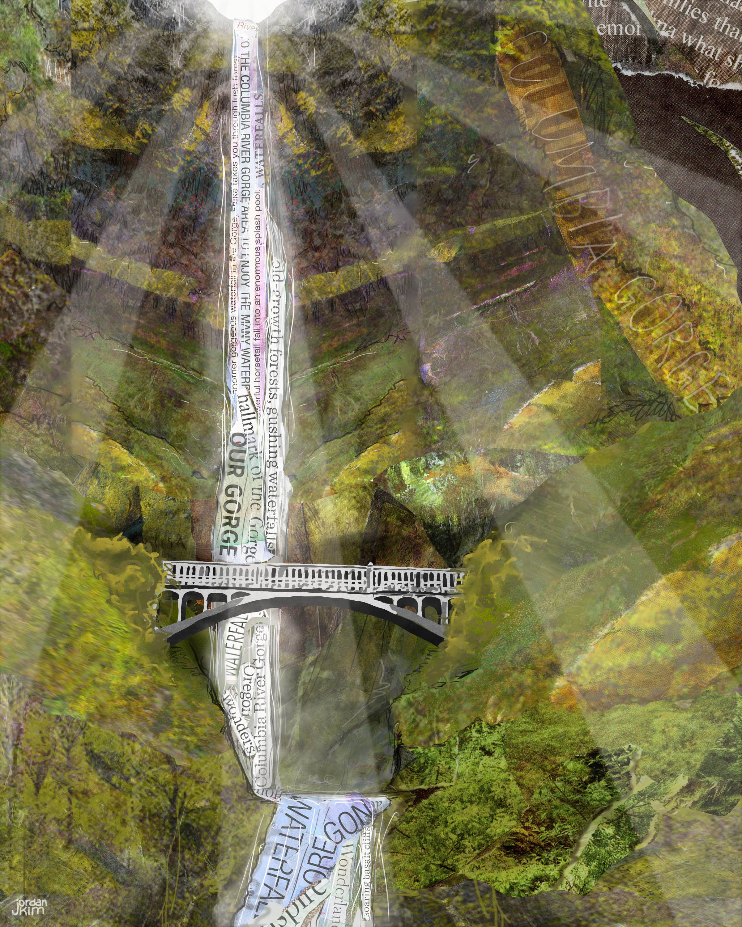 Found & Rewound - Wholesale Everyday Greeting Card - Multnomah Falls - greeting card1