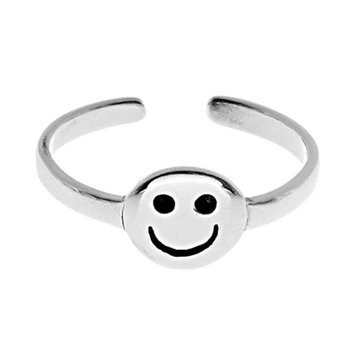 Kali Ma Designs - Sterling Silver Jewellery - Wholesale Band/Stacked Ring - Zora smiley toe ring0