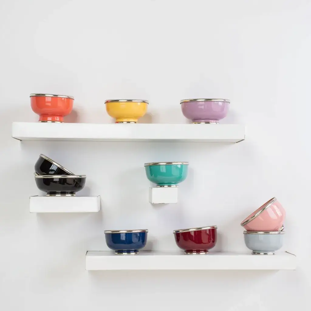 High crafty - Wholesale Decorative Plate/Dish/Bowl - ✨ Ceramic Bowls with Berber Silver Trim - Gift & decoration1