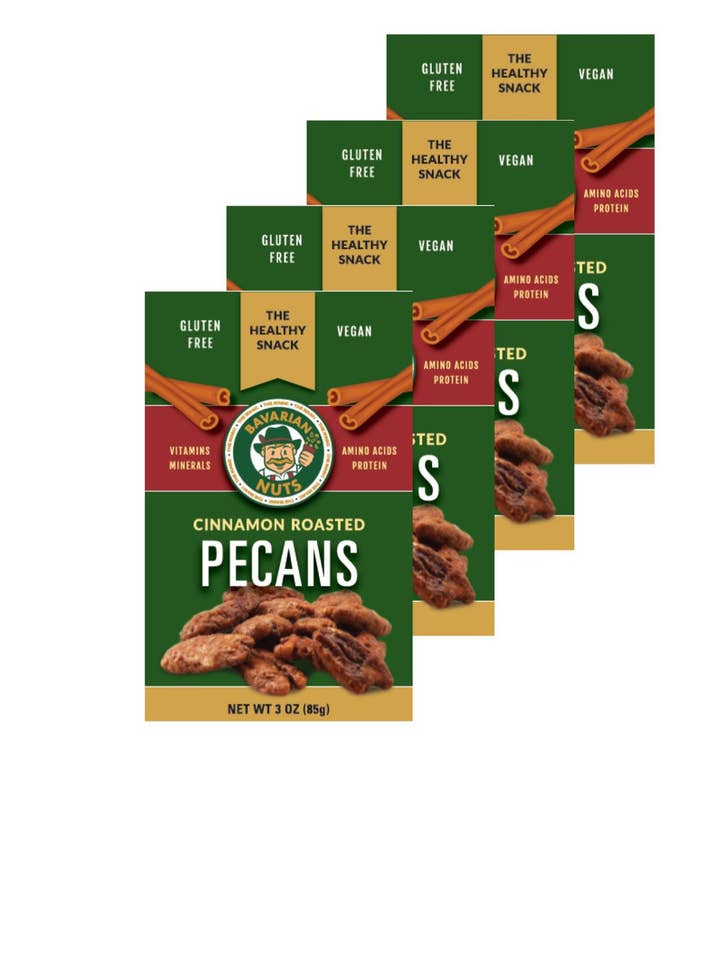 Cinnamon Roasted PECANS - 3oz. for wholesale by Magic Bavarian Nuts