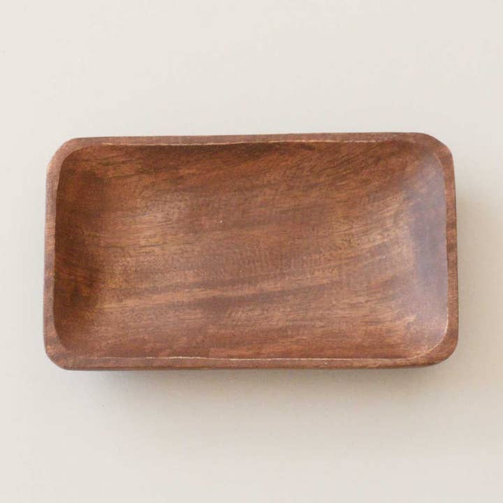 Acacia Wood Rectangle Dish - Trinket Tray | LIKHA for wholesale by LIKHÂ