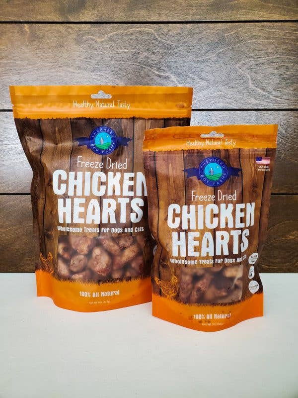 Shepherd Boy Farms - Wholesale Pet Treats - Dog - Freeze Dried Chicken Heart Treats2