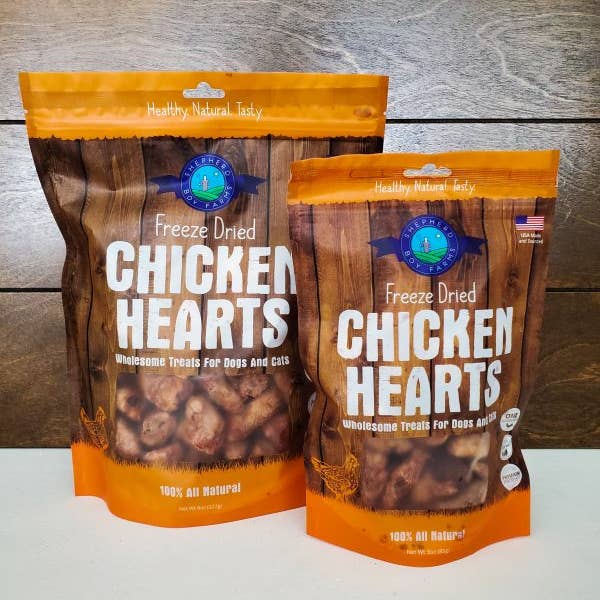Shepherd Boy Farms - Wholesale Pet Treats - Dog - Freeze Dried Chicken Heart Treats2