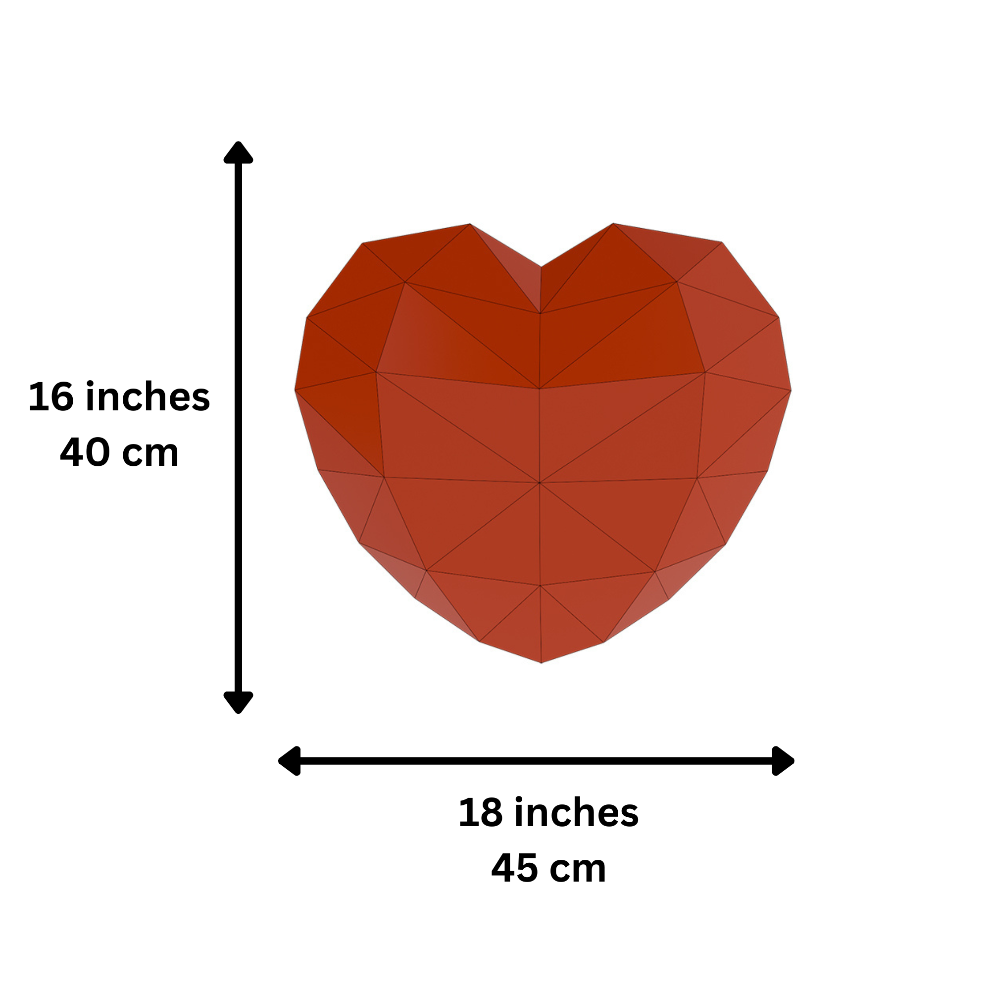 PAPERCRAFT WORLD – wholesale DIY-pysselkit – 3D Big Heart PaperCraft väggkonst1