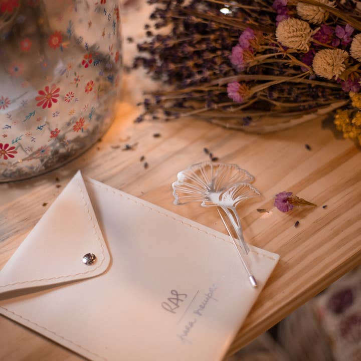 RAS - Wholesale Brooch - Ginkgo Biloba Silver Plated Brooch2