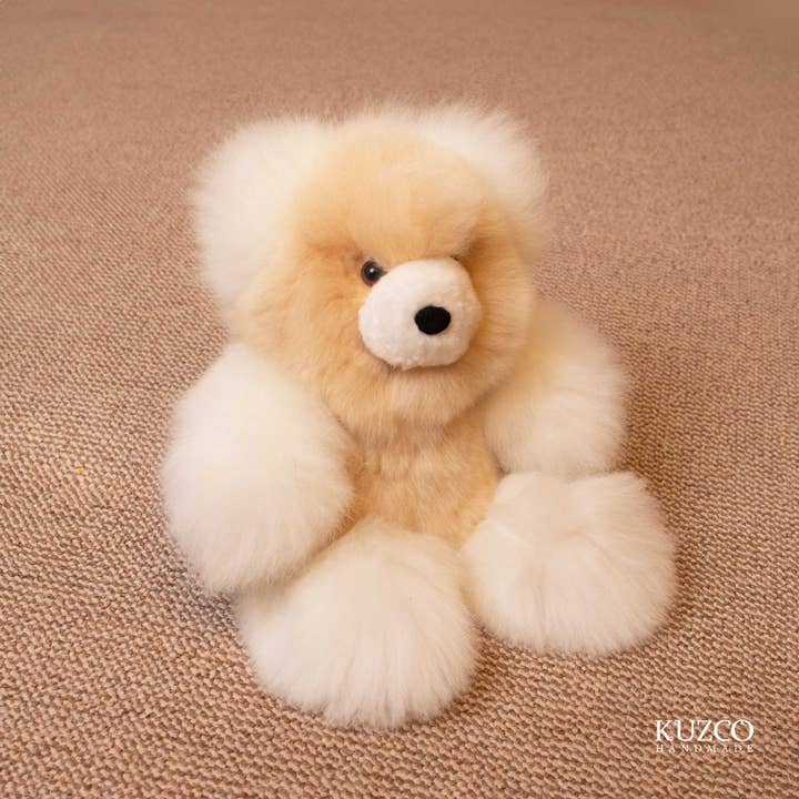 KuzcoHandmade - Wholesale Stuffed/plush toy – Kids & baby - 14" Handmade Alpaca Teddy Bear – Baby Alpaca Fur, Soft & Cud8