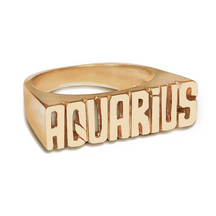 Aquarius Ring -
Block Font for wholesale by SNASH JEWELRY