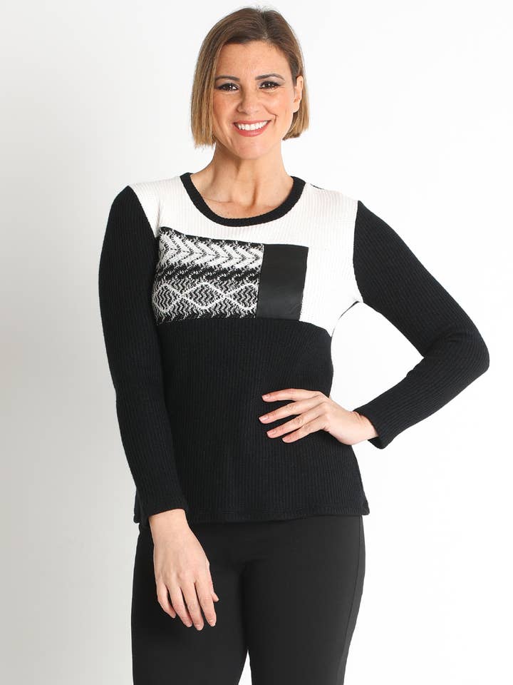 371462N CAMISOLA MALHA LÃ JACQUARD por atacado de LOURDES CASTILLO