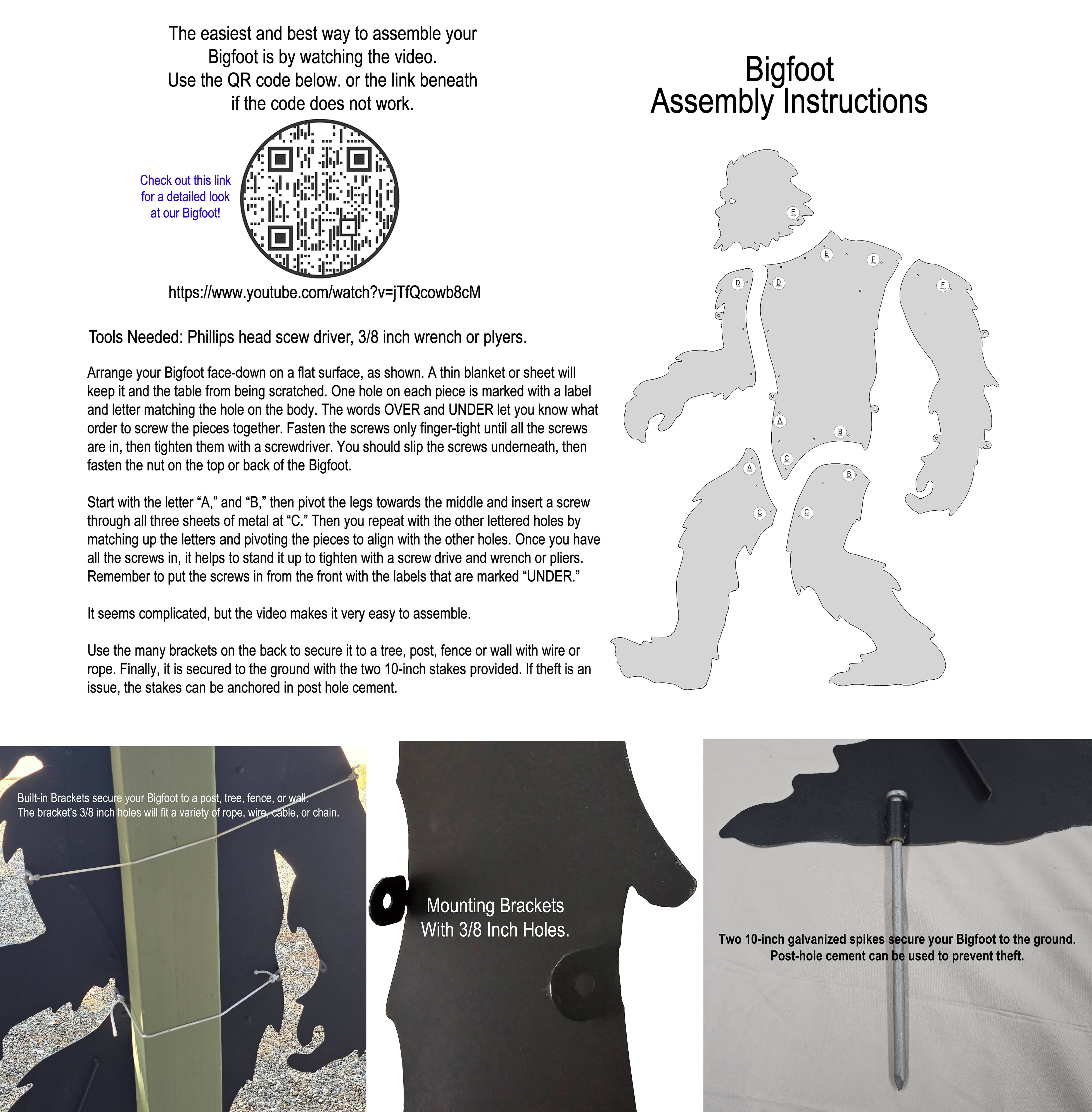 Crooks Designs - Wholesale Outdoor Ornament/Decor - Giant Bigfoot Statue, Available in 5, 6, and 7 Foot Sizes.5