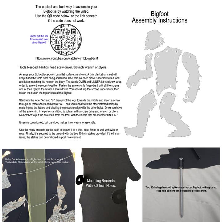 Crooks Designs - Wholesale Outdoor Ornament/Decor - Giant Bigfoot Statue, Available in 5, 6, and 7 Foot Sizes.5