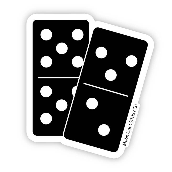 Domino Sticker for wholesale by Moon Light Sticker Co