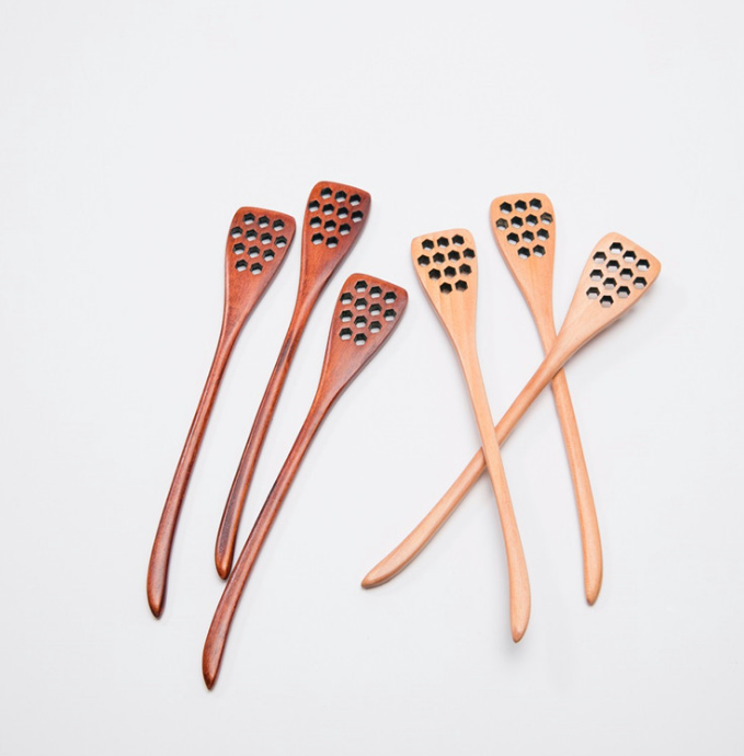 Eastvan bees - Wholesale Honey Dipper - Custom Engraved Honey Dippers With Hex Holes4