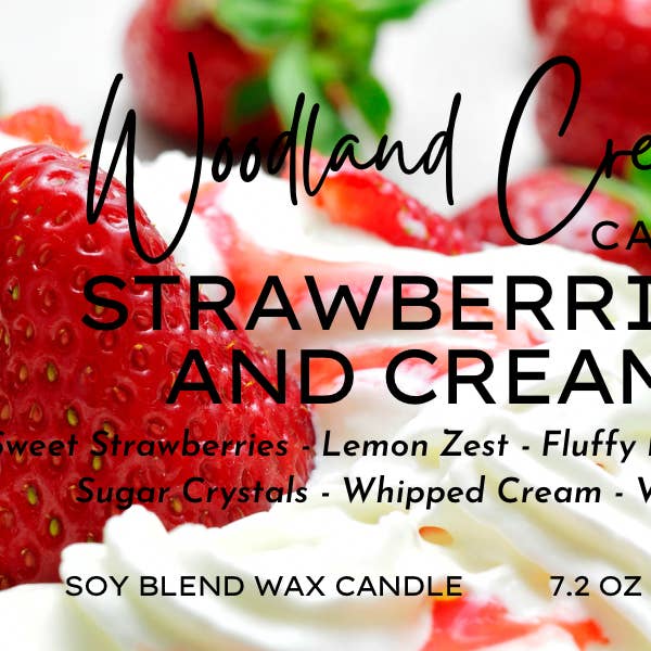 Woodland Creek Candles - Vente Bougie en bocal - Bougie en cire au mélange de fraises et de soja1