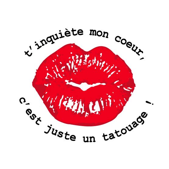 T'inquiète mon coeur c'est juste un tatouage x5 for wholesale by Sioou