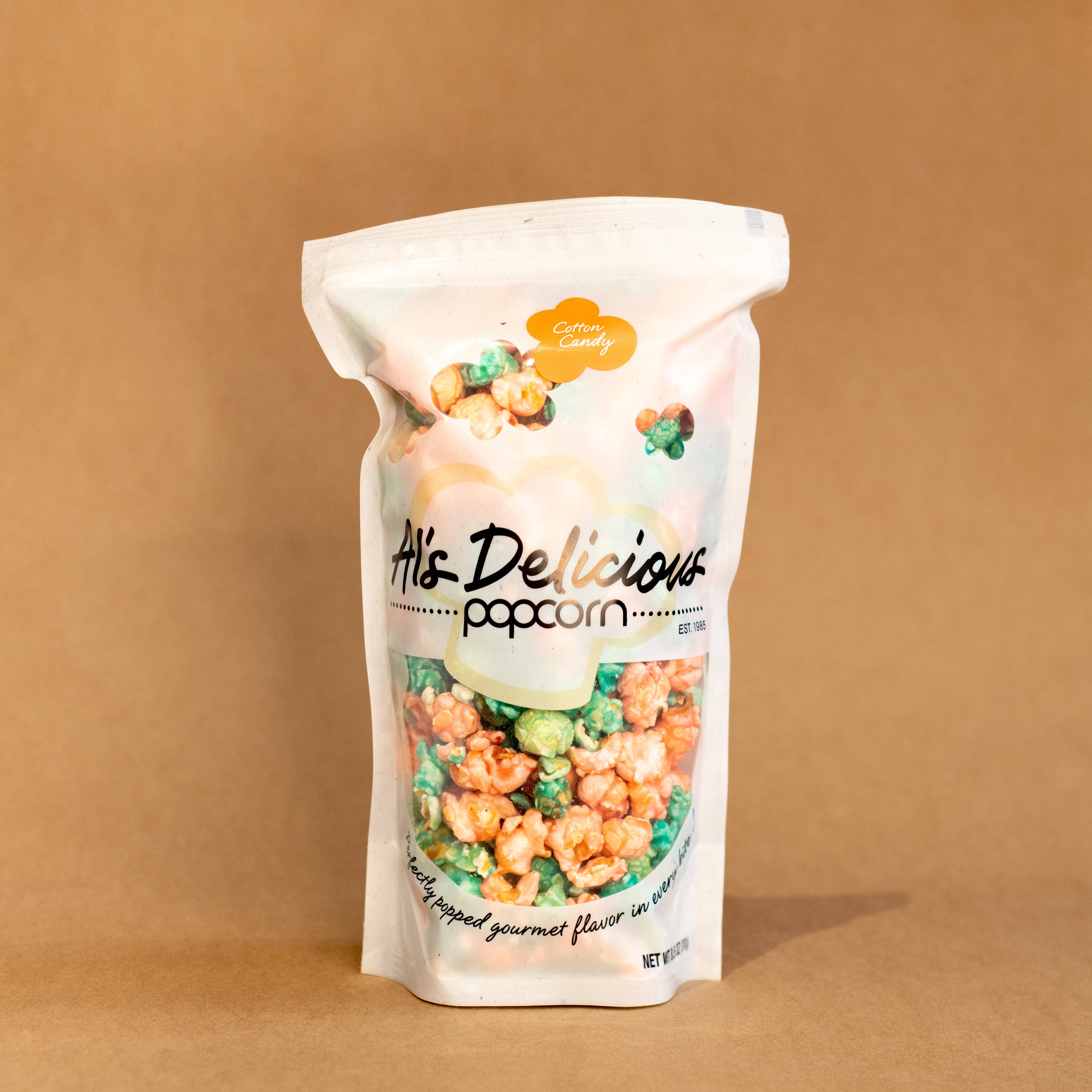 Al's Delicious Popcorn - Wholesale Popcorn - Cotton Candy Popcorn - 8.5oz