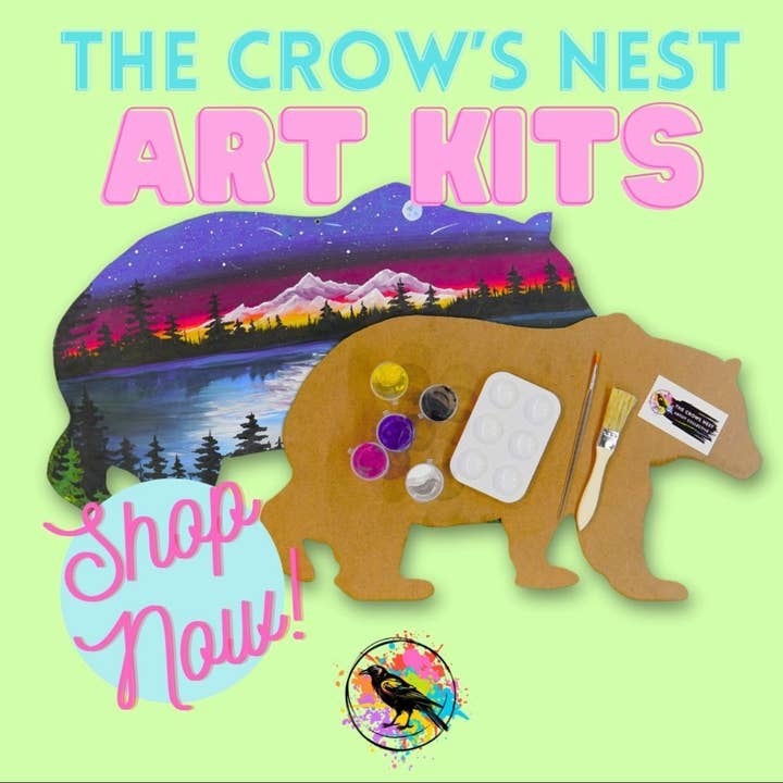 A Bears life diy acrylic painting kit for wholesale by The Crow’s Nest Artist Collective
